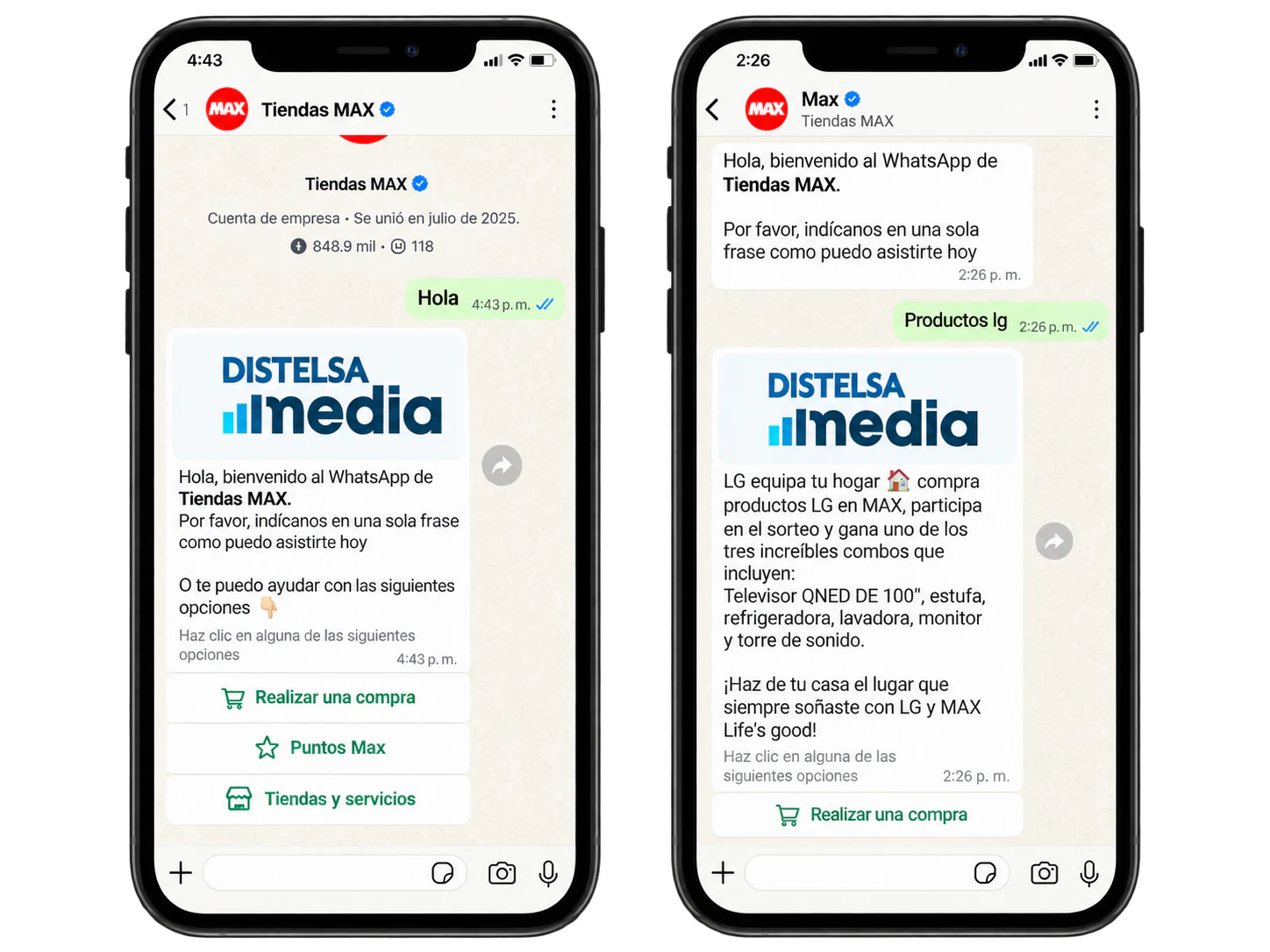 Mockup de Chat Media