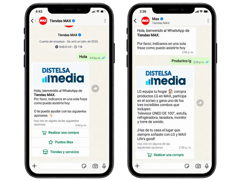 Mockup de Chat Media