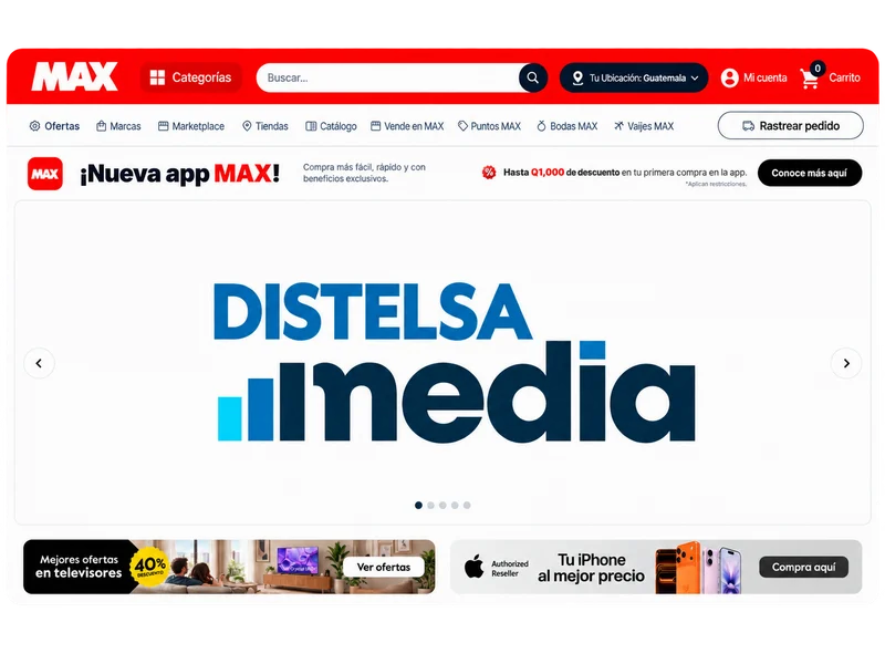 Mockup de Home Carrusel