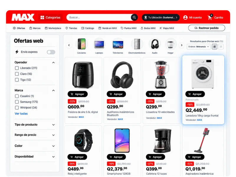 Mockup de Sponsored Products
